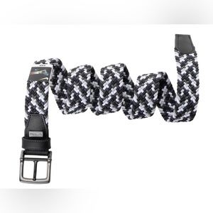 Nike Golf Multi-Weave Stretch Woven Belt Black/White/Gray Mens Size 40
